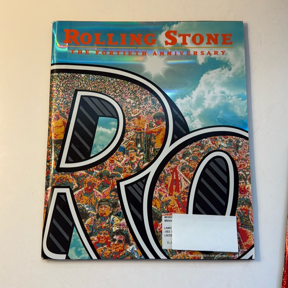 Rolling Stone 40th Anniversary Magazine - Holographic Blue & Gold Cover